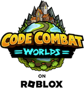 Roblox CodeCombat Worlds: Kid looking at the game with excitement